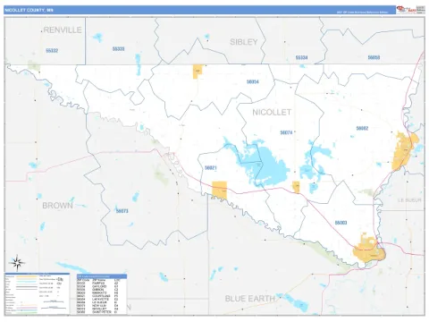 Nicollet County, MN map
