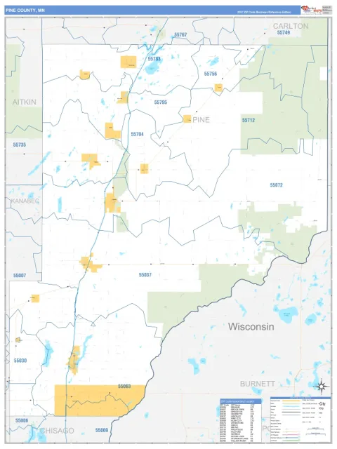 Pine County, MN map