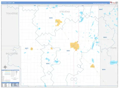 Stevens County, MN map