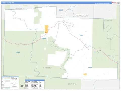 Carter County, MO map