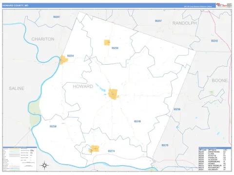 Howard County, MO map