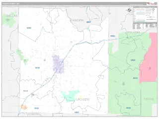 Laclede County, MO Classic style ZIP Code wall map
