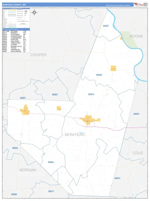 Moniteau County, MO map