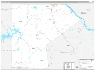Ralls County, MO Classic style ZIP Code wall map