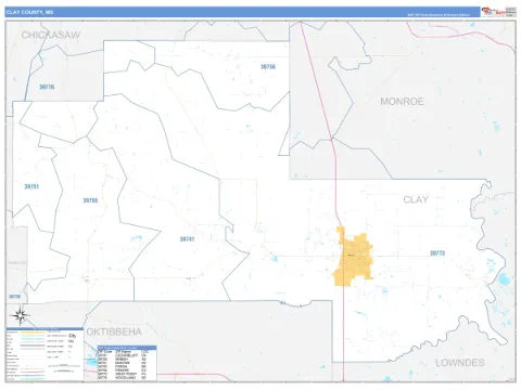 Clay County, MS map