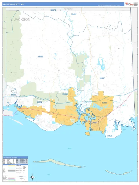 Jackson County, MS map