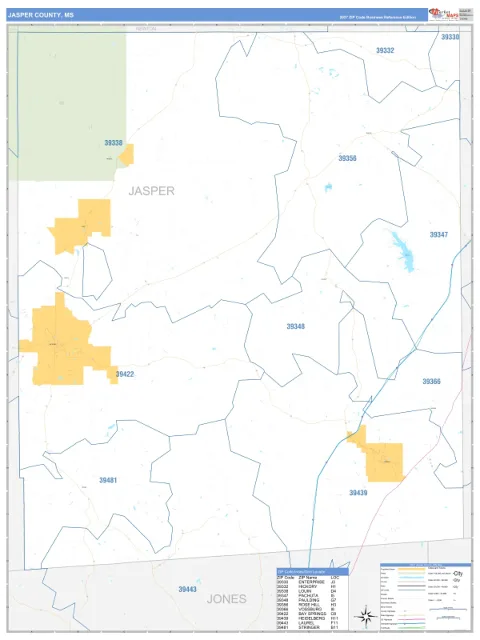 Jasper County, MS map