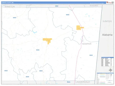 Kemper County, MS map