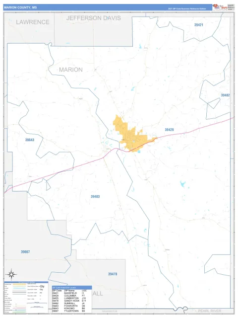 Marion County, MS map