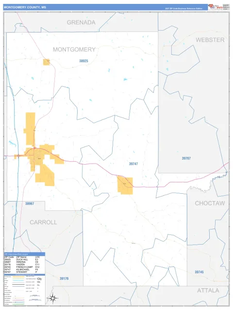 Montgomery County, MS map