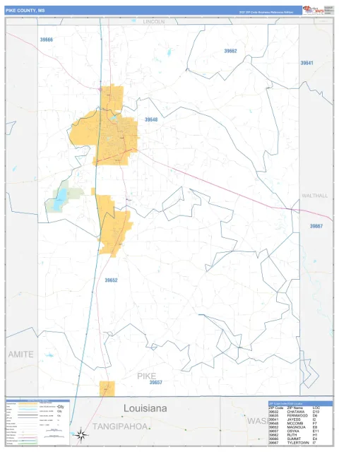 Pike County, MS map