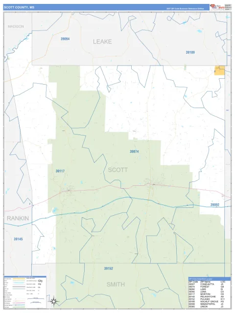 Scott County, MS map