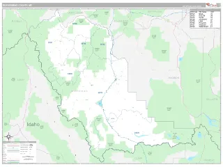Beaverhead County, MT Classic style ZIP Code wall map