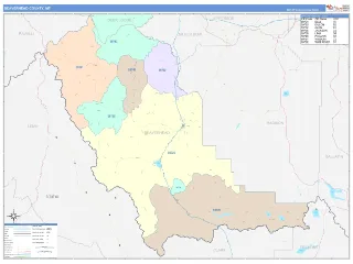 Beaverhead County, MT ColorCast style ZIP Code wall map