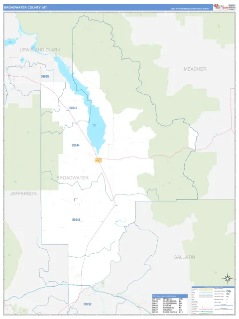 Broadwater County, MT map