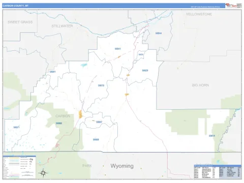 Carbon County, MT map