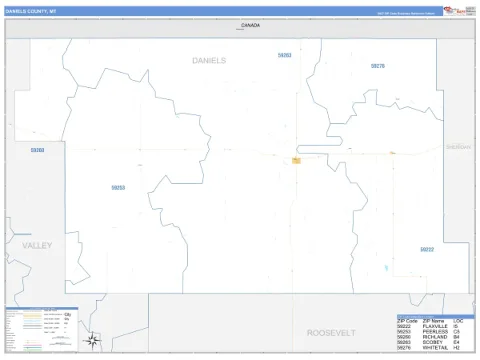Daniels County, MT map