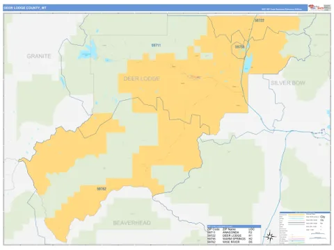 Deer Lodge County, MT map