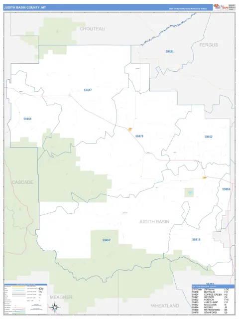 Judith Basin County, MT map