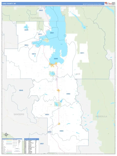 Lake County, MT map