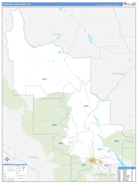 Lewis and Clark County, MT map