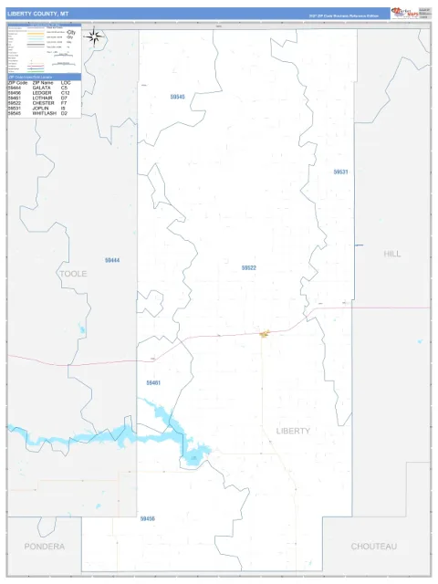 Liberty County, MT map