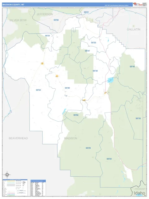 Madison County, MT map
