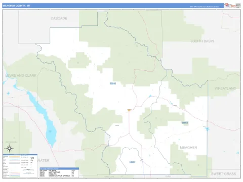 Meagher County, MT map