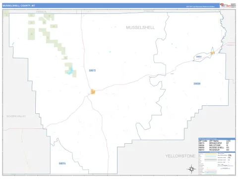 Musselshell County, MT map
