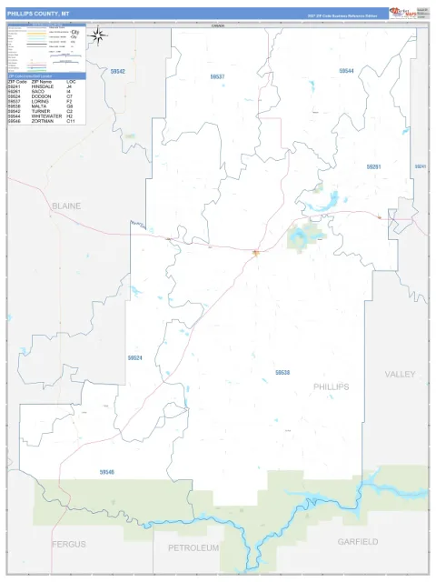 Phillips County, MT map