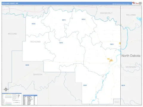 Richland County, MT map