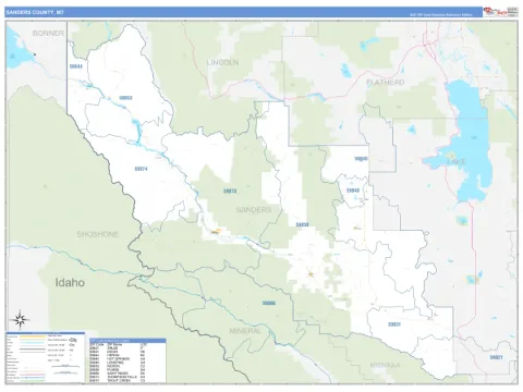 Sanders County, MT map