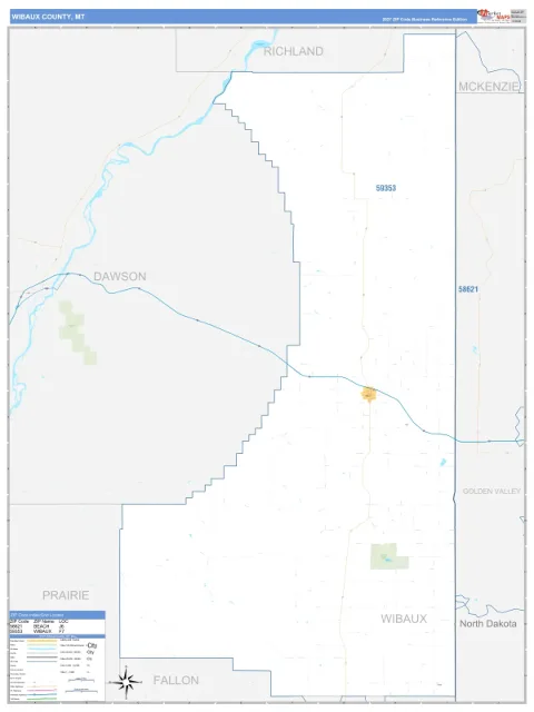 Wibaux County, MT map