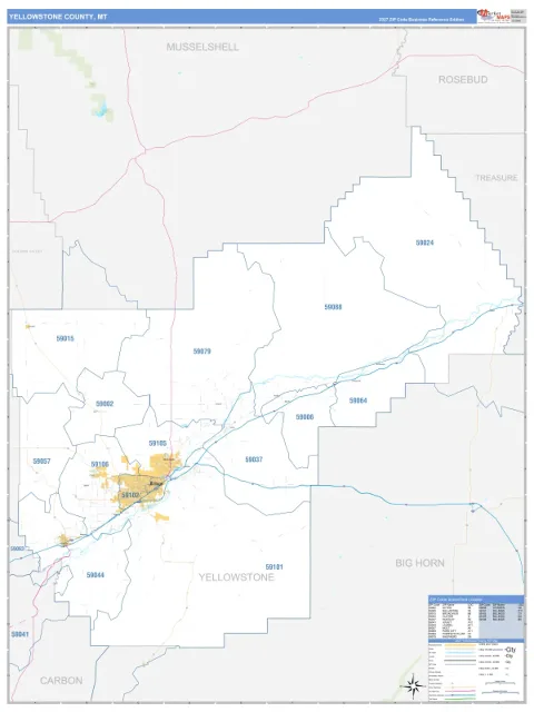 Yellowstone County, MT map