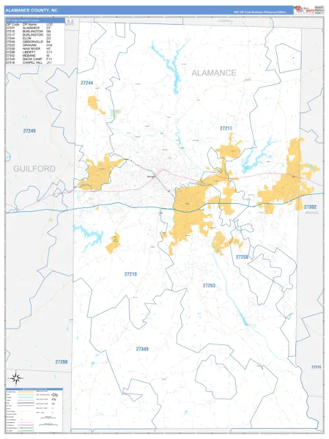 Alamance County, NC map