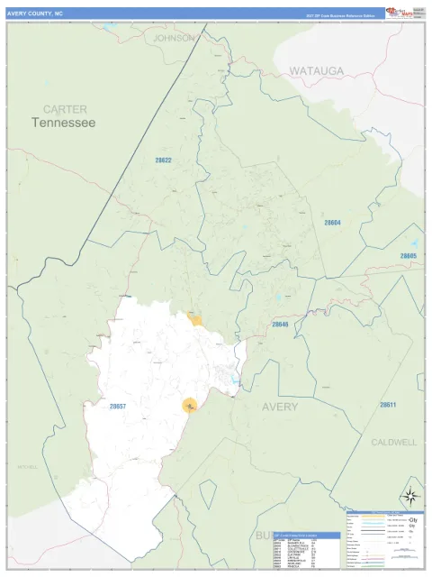 Avery County, NC map