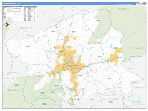 Buncombe County, NC map