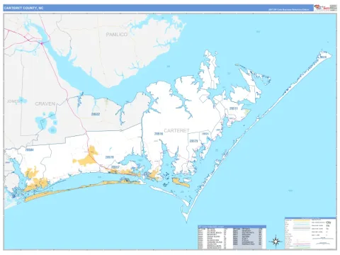 Carteret County, NC map