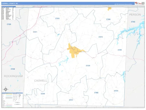 Caswell County, NC map