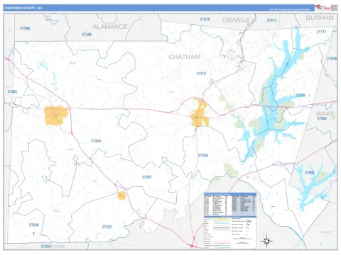 Chatham County, NC map