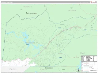 Cherokee County, NC Classic style ZIP Code wall map