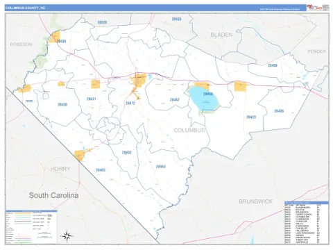 Columbus County, NC map