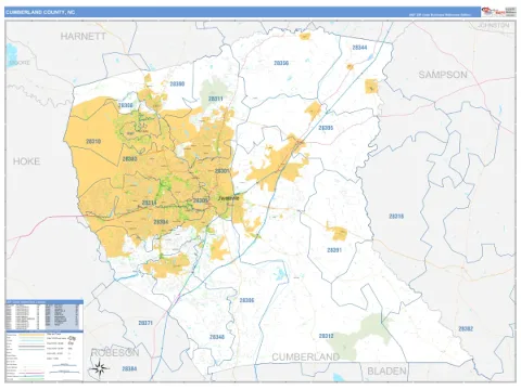 Cumberland County, NC map