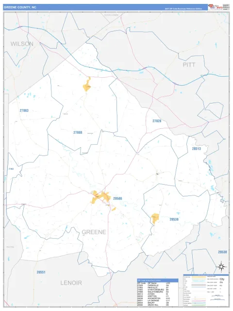 Greene County, NC map