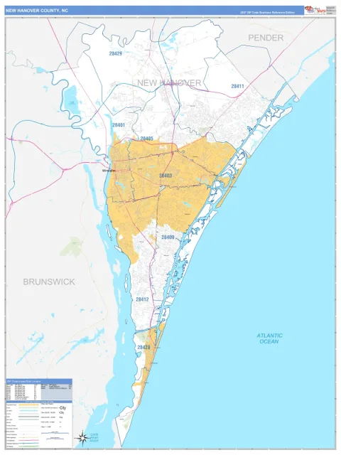 New Hanover County, NC map