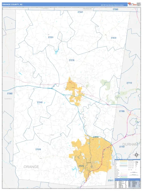 Orange County, NC map