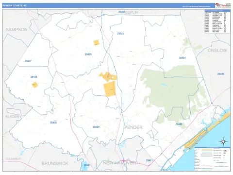 Pender County, NC map
