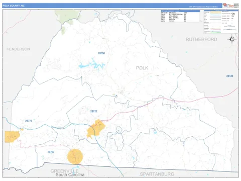 Polk County, NC map