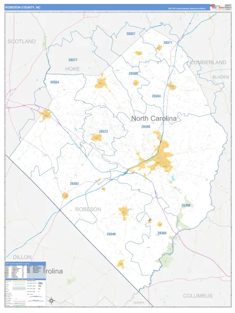 Robeson County, NC map