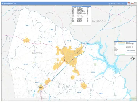 Rowan County, NC map